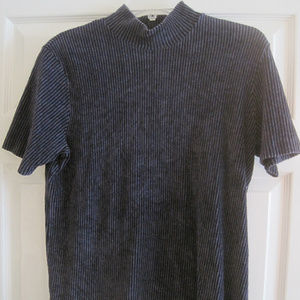NEW YORK AND COMPANY NAVY BLUE RIBBED TOP